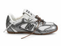Miu Miu x New Balance Metallic Silver White Gum Sneakers