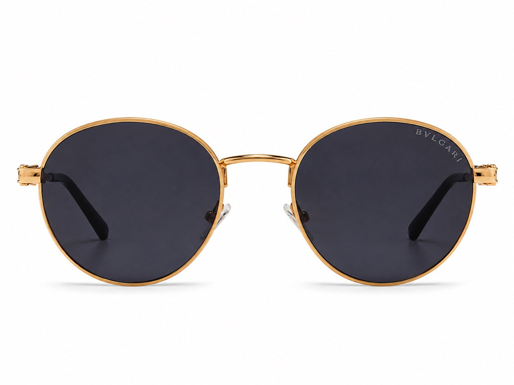Bvlgari Round Sunglasses - Gold / Black