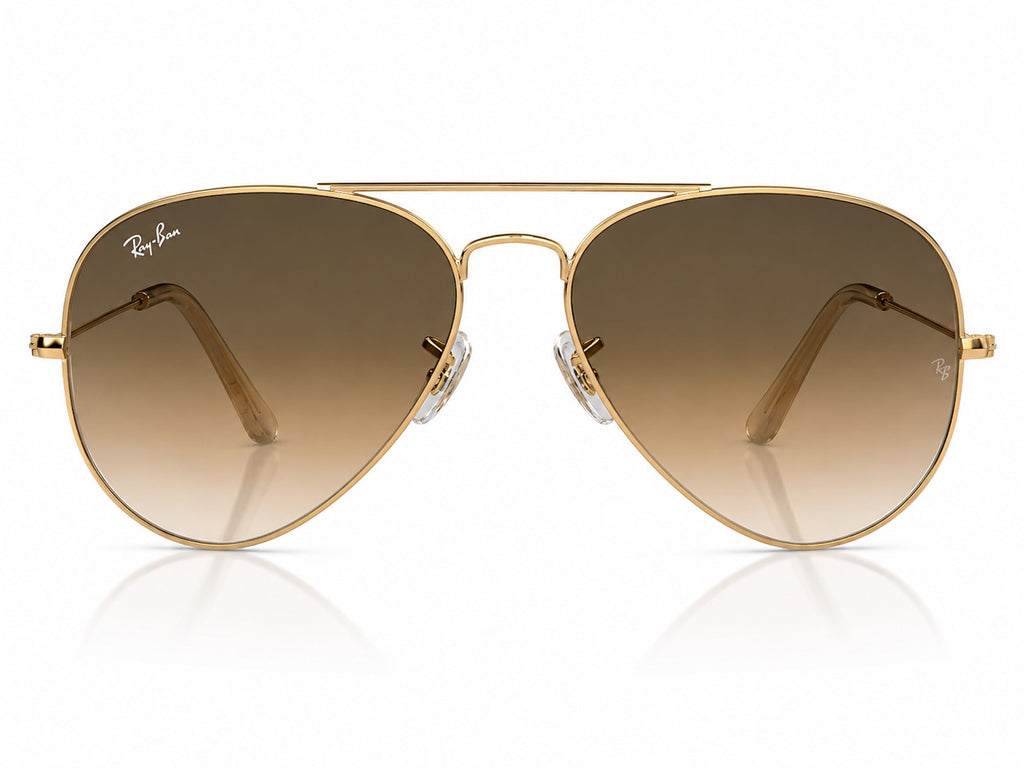 Ray-Ban Aviator Polarized Sunglasses - Gold / Brown