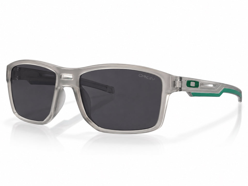 Oakley Rectangle Sport Sunglasses - Transparent Grey / Green