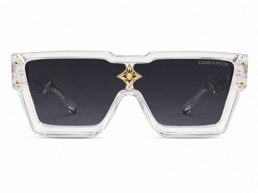 Louis Vuitton Monogram Flower Square Sunglasses - Clear / Black