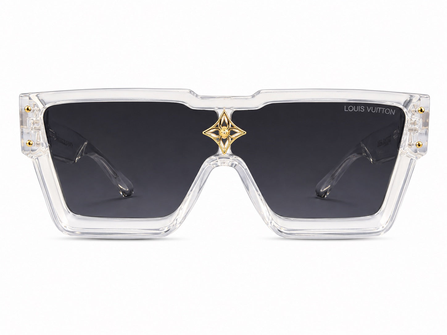 Louis Vuitton Monogram Flower Square Sunglasses - Clear / Black