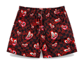 Gucci GG Heart Print Swim Shorts - Black / Red