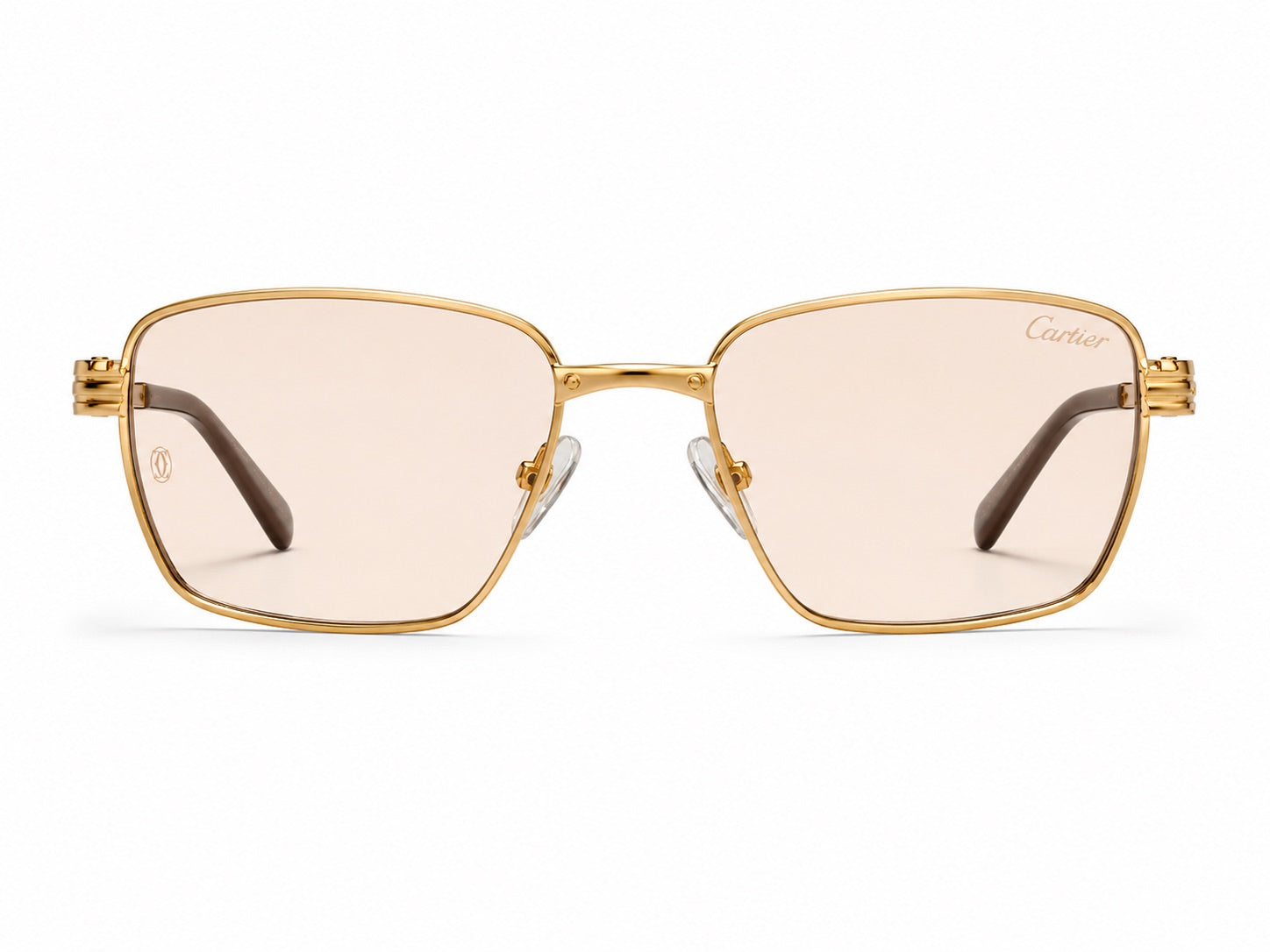 Cartier Rectangle Sunglasses - Gold / Champagne
