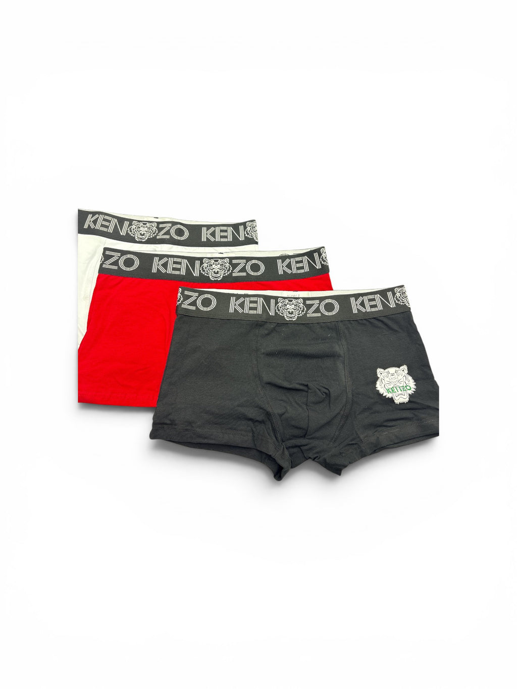 Kenzo 3-Pack Boxer Briefs - Black / Red / White