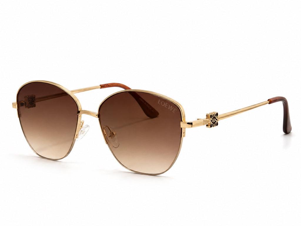 Loewe Butterfly Sunglasses - Gold / Brown