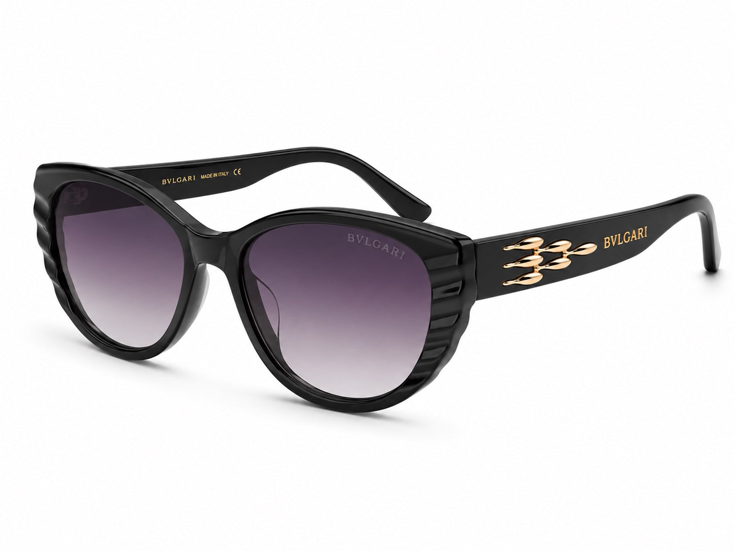 Bvlgari Cat-Eye Sunglasses - Black / Gold
