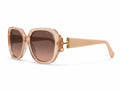 Chloé Geometric Sunglasses - Transparent Champagne Peach / Brown