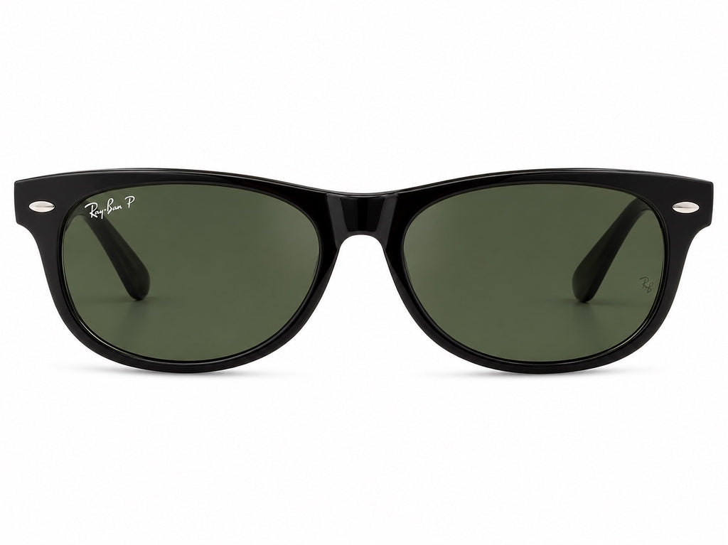 Ray-Ban Polarized Square Sunglasses - Black / Green