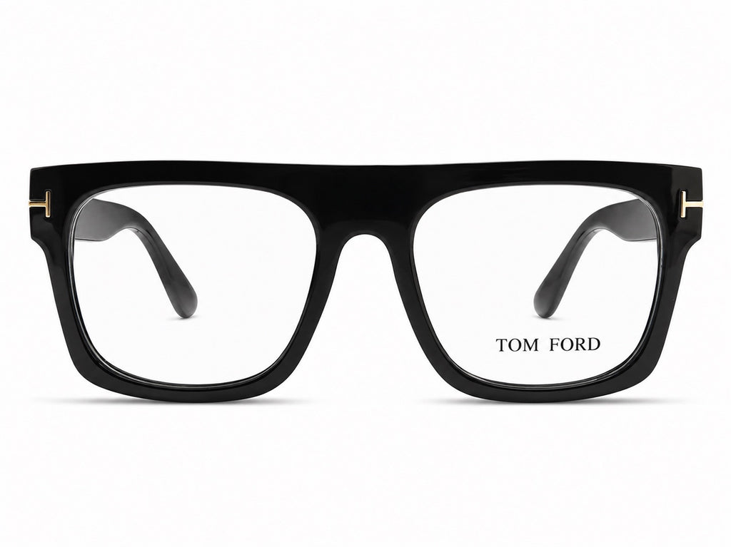 Tom Ford Square Optical Glasses - Black / Gold