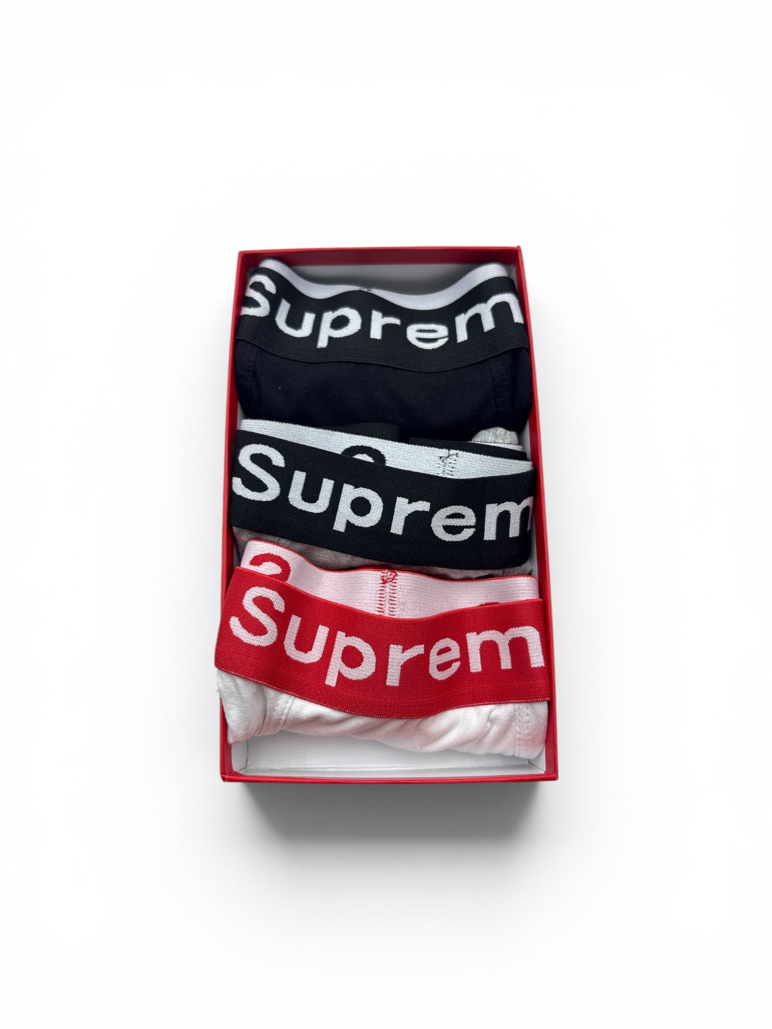 Supreme x Hanes Boxer Briefs - Black / Grey / White