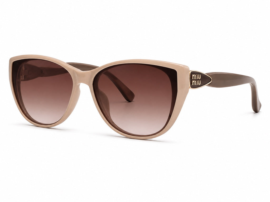 Miu Miu Cat-Eye Sunglasses - Beige / Brown