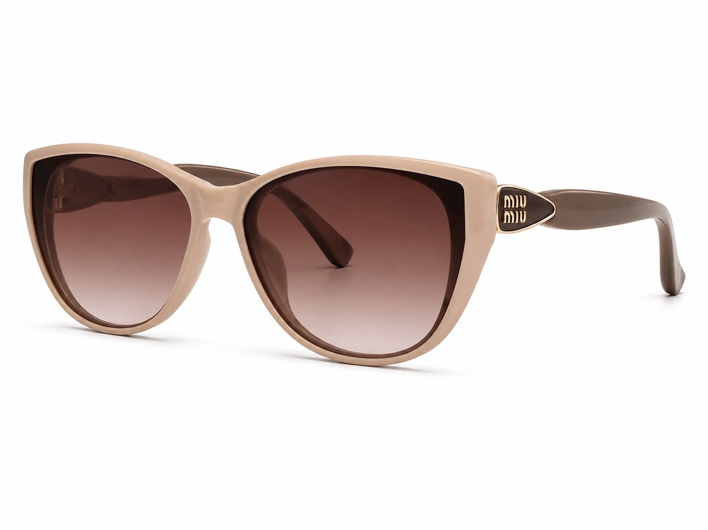 Miu Miu Cat-Eye Sunglasses - Beige / Brown