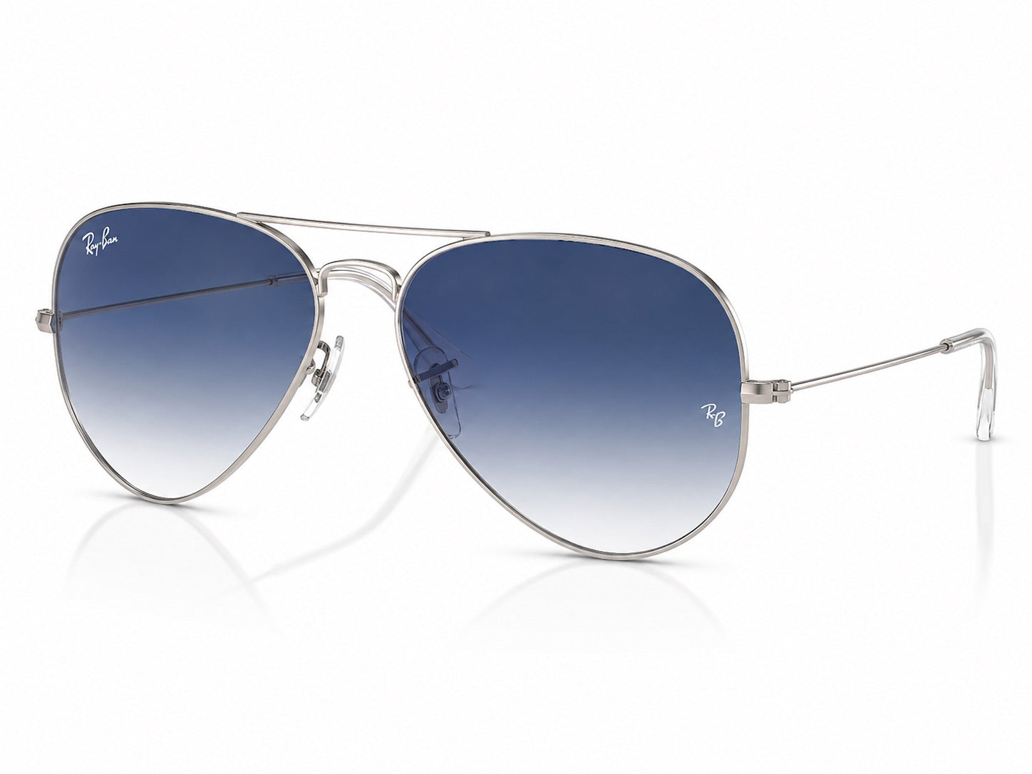 Ray-Ban Aviator Sunglasses - Silver / Blue Gradient