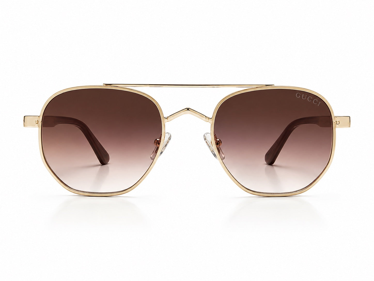 Gucci Aviator Sunglasses - Gold / Brown