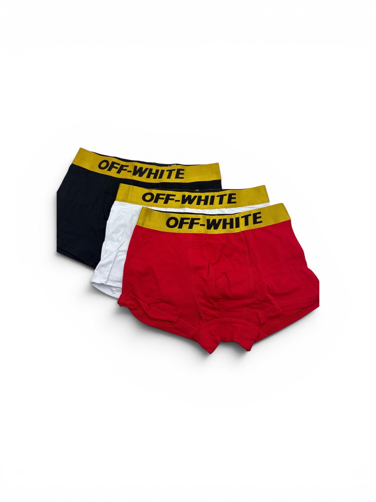 Off-White Three-Pack Stretch Cotton Boxer Briefs - Black / White / Red