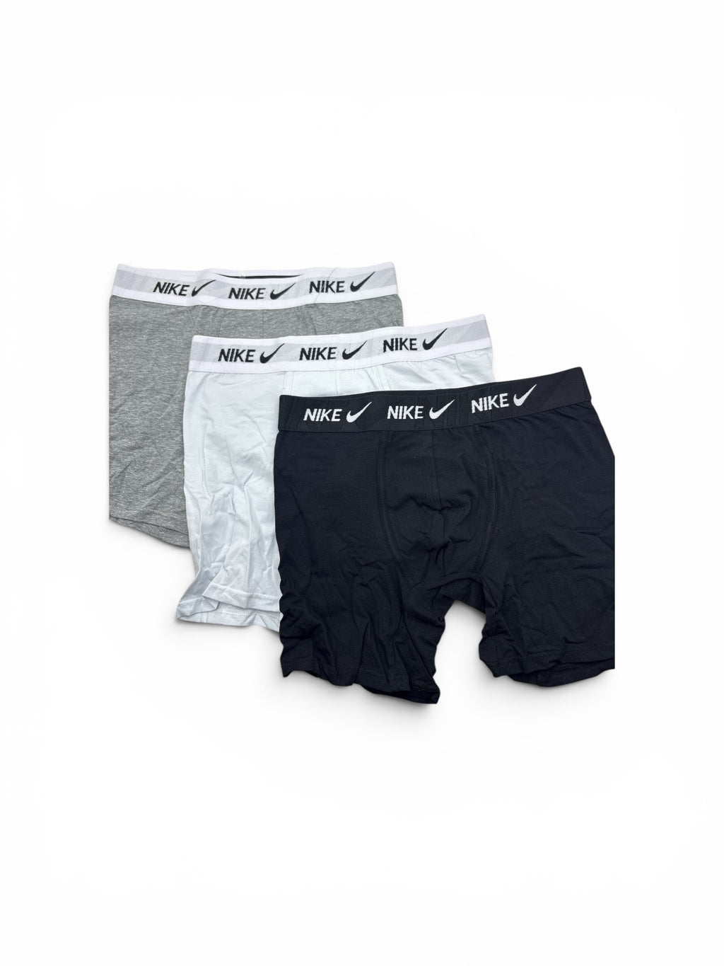 Nike Essential Cotton Stretch Boxer Briefs 3-Pack - Black / White / Grey