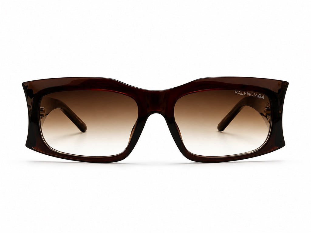 Balenciaga Casino Square AF Sunglasses - Medium Brown Havana