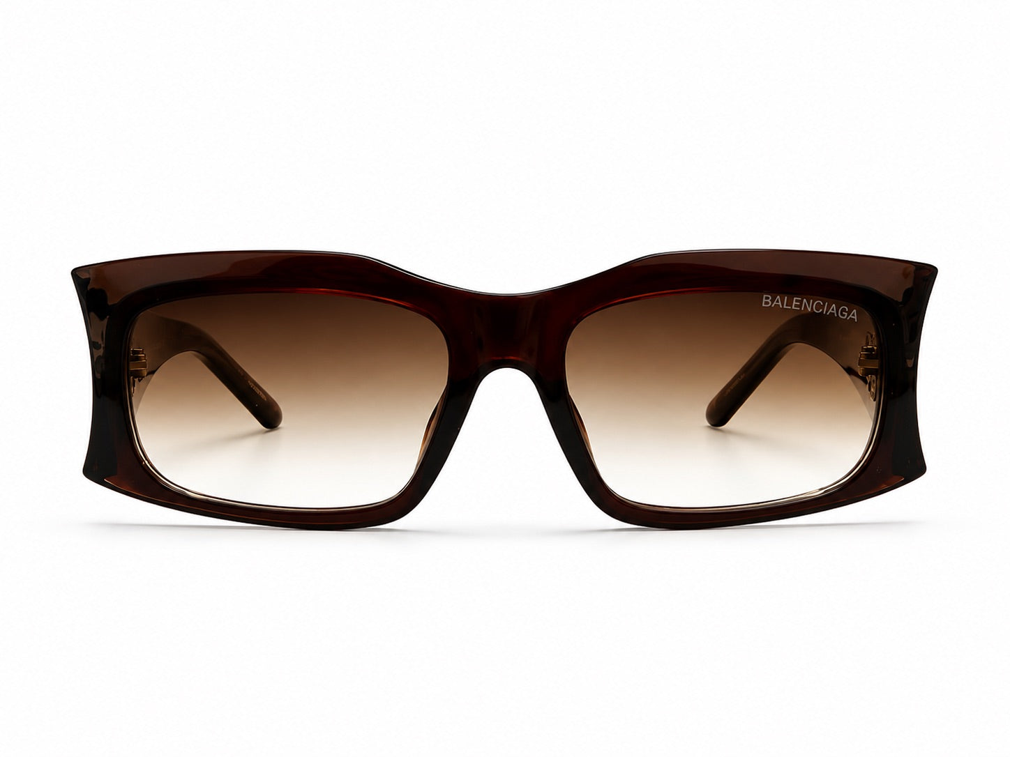 Balenciaga Casino Square AF Sunglasses - Medium Brown Havana