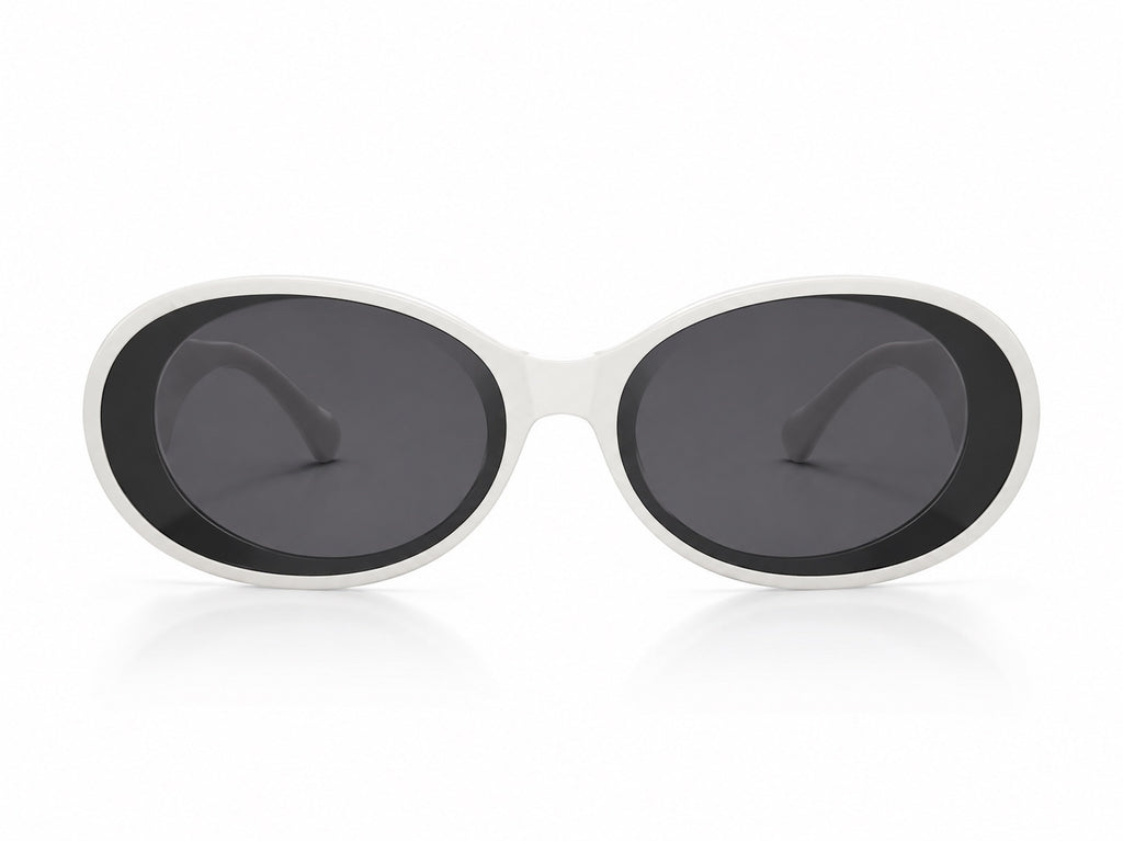Gucci GG Oval Sunglasses - Ivory / Black