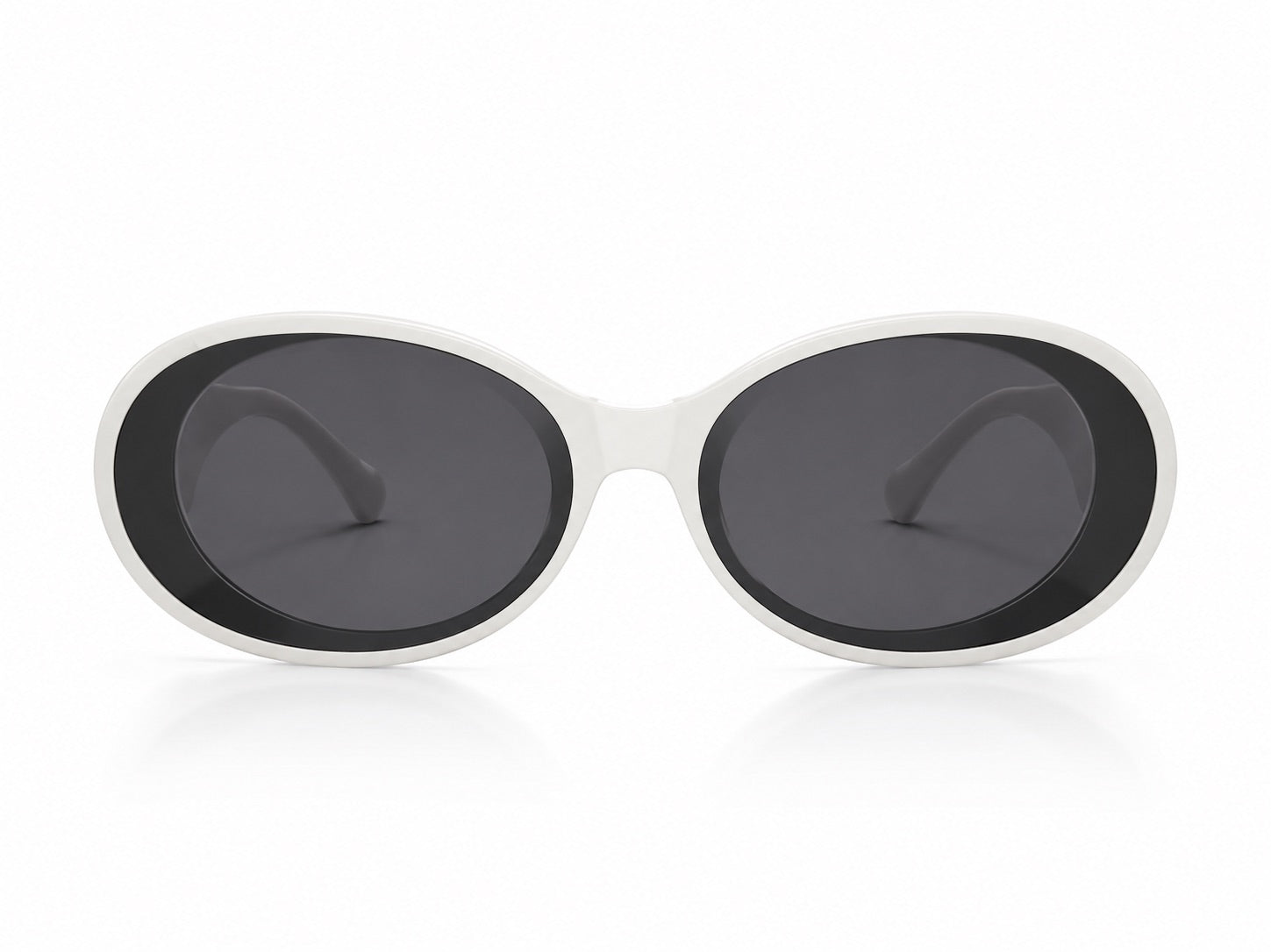 Gucci GG Oval Sunglasses - Ivory / Black