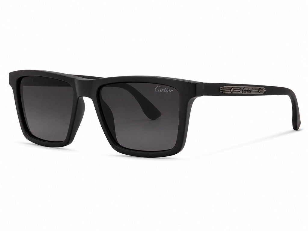 Cartier Rectangle Sunglasses - Matte Black