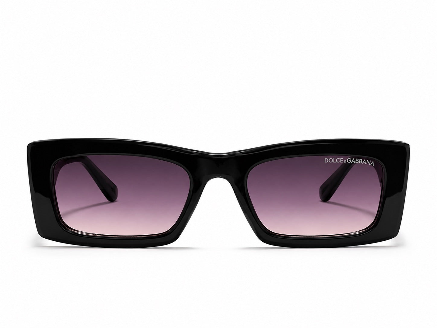 Dolce & Gabbana DG Rectangle Sunglasses - Black / Gold