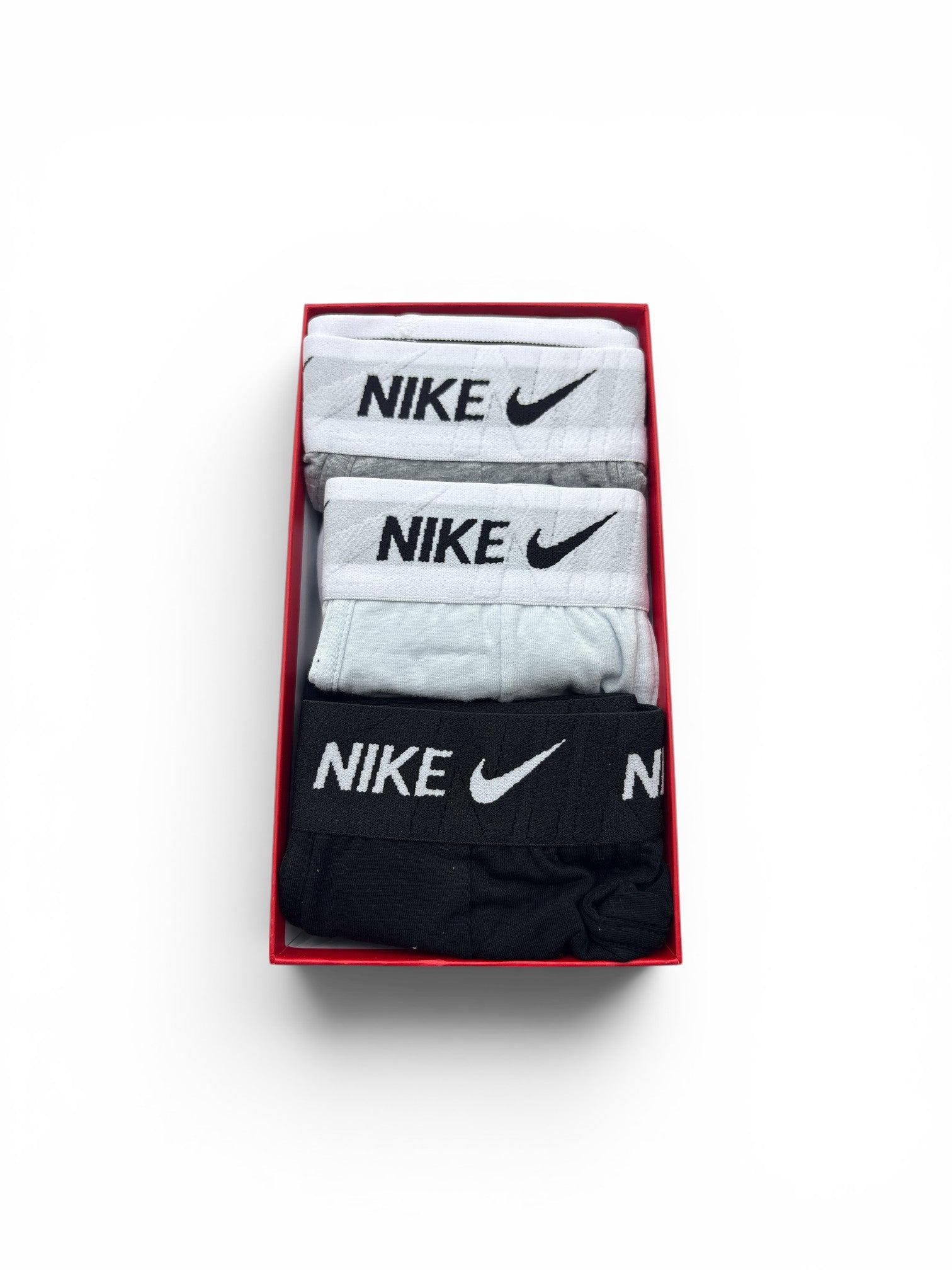 Nike Essential Cotton Stretch Boxer Briefs 3-Pack - Black / White / Grey