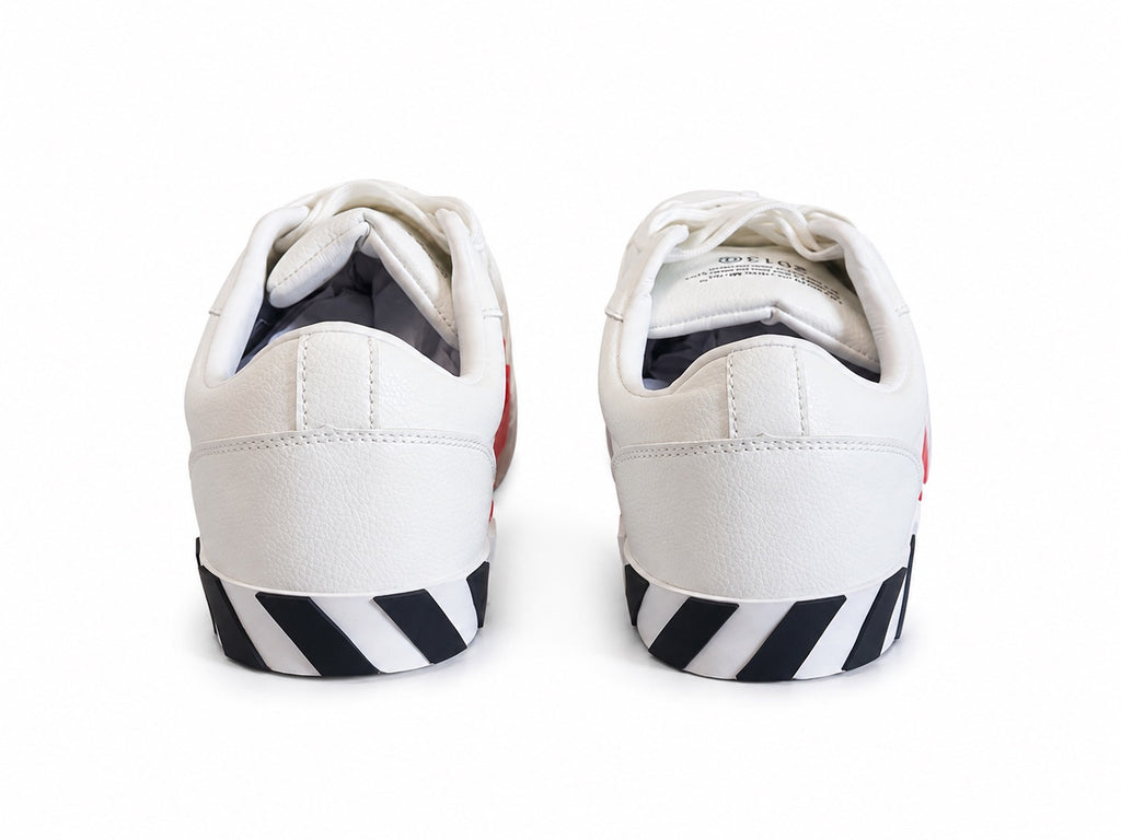 Off-White Vulcanized White Black Red Sneakers