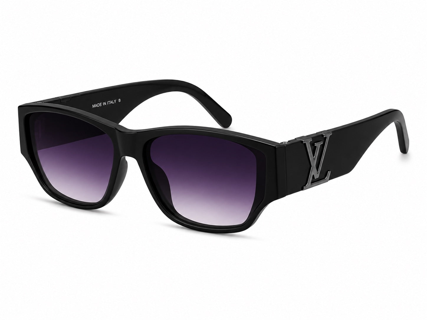 Louis Vuitton LV Rectangle Sunglasses - Black / Purple