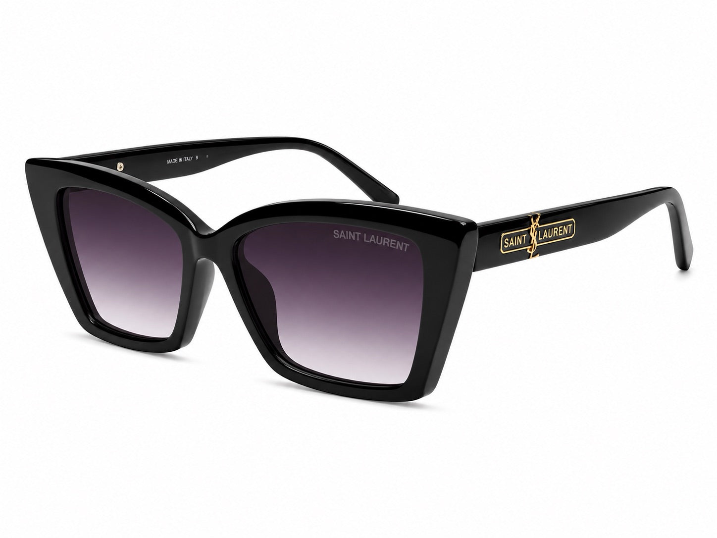 Saint Laurent Cat-Eye Sunglasses - Black / Gold