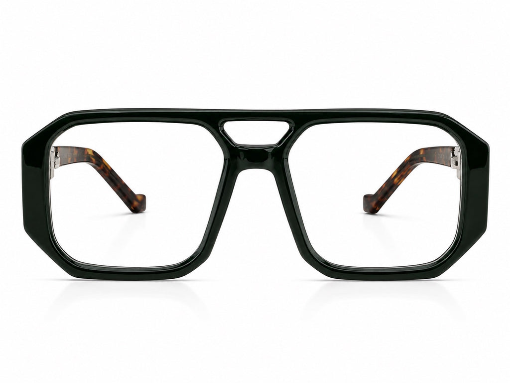 Marc Jacobs Square Optical Glasses - Dark Green / Tortoise