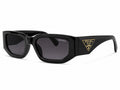 Prada Triangle Logo Rectangle Sunglasses - Black