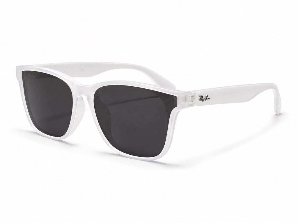Ray-Ban Square Sunglasses - Transparent White / Black
