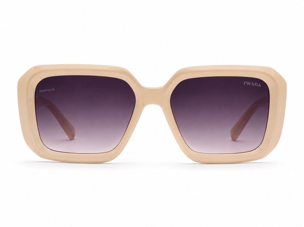 Prada PR 08YS Oversized Sunglasses - Beige