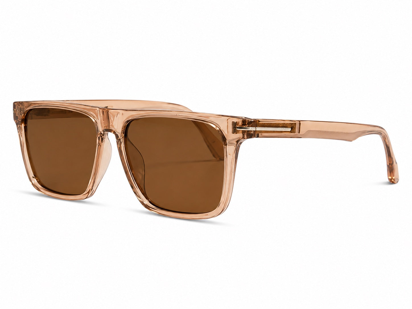 Tom Ford Square Sunglasses - Transparent Beige / Brown