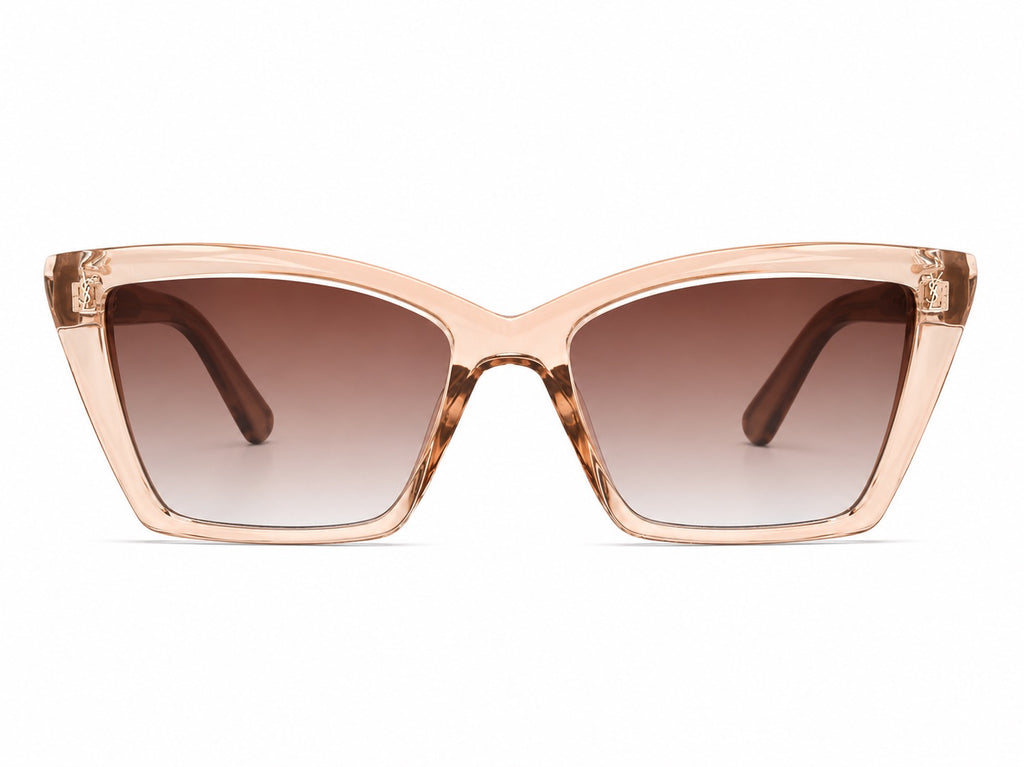 Saint Laurent Cat-Eye Sunglasses - Transparent Pink / Gold