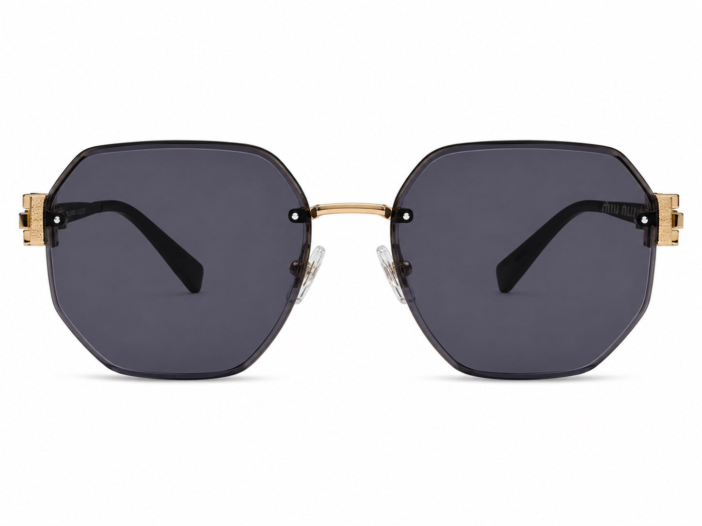 Miu Miu Aube Sunglasses - Gold / Slate Gray