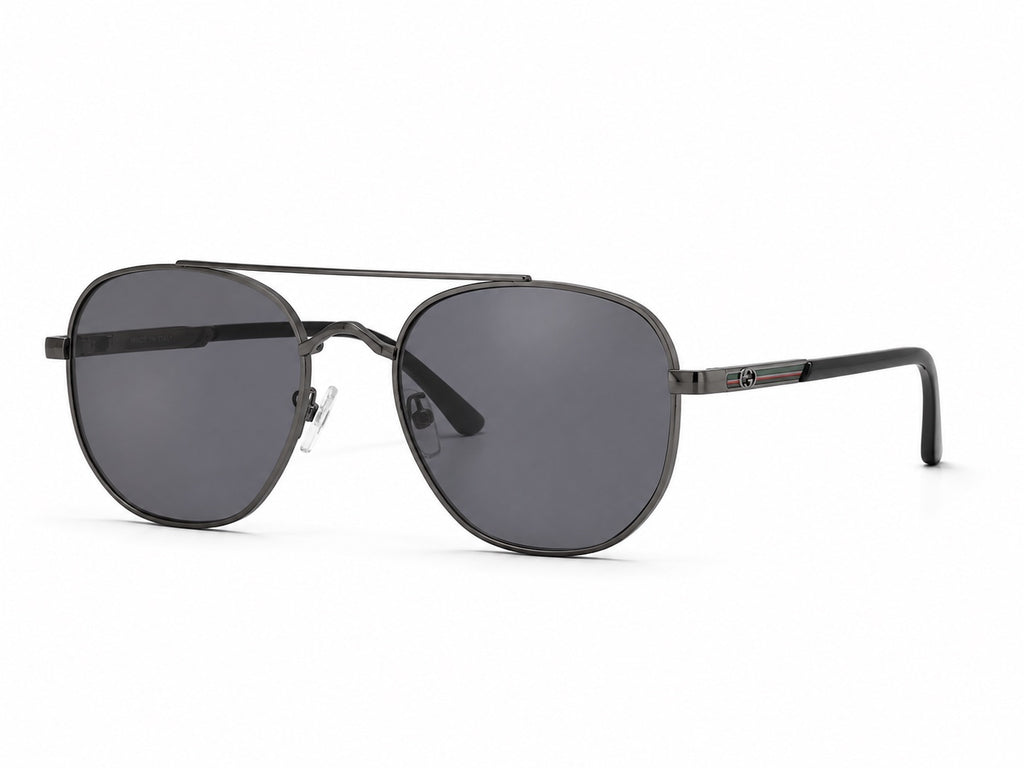 Gucci Aviator Sunglasses - Gunmetal / Grey