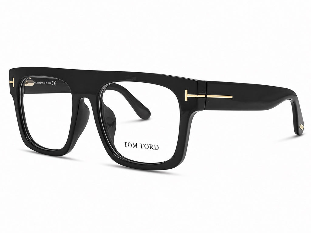 Tom Ford Square Optical Glasses - Black / Gold
