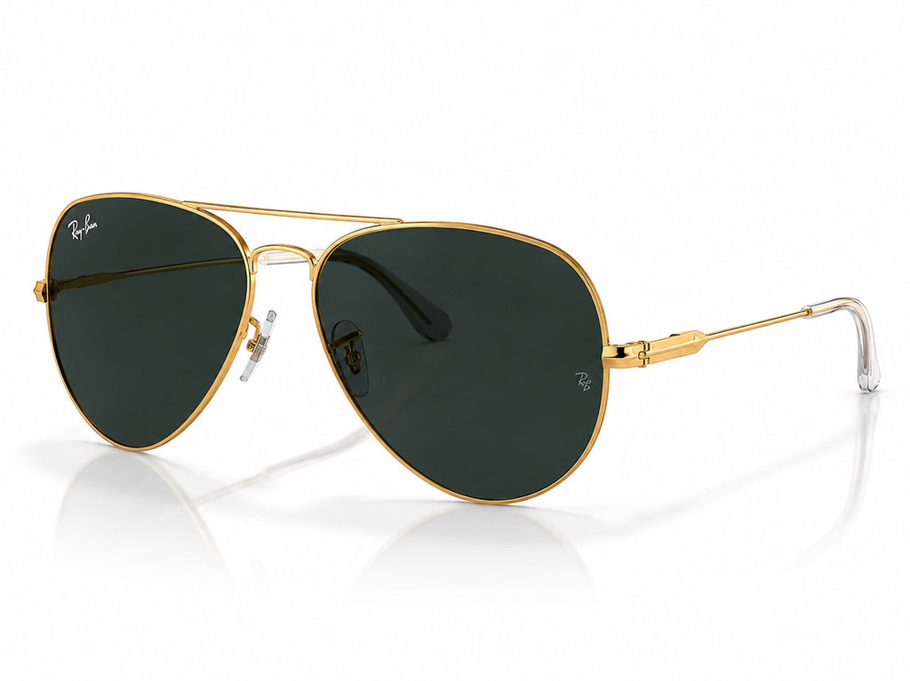 Ray-Ban Aviator Sunglasses - Gold / Green