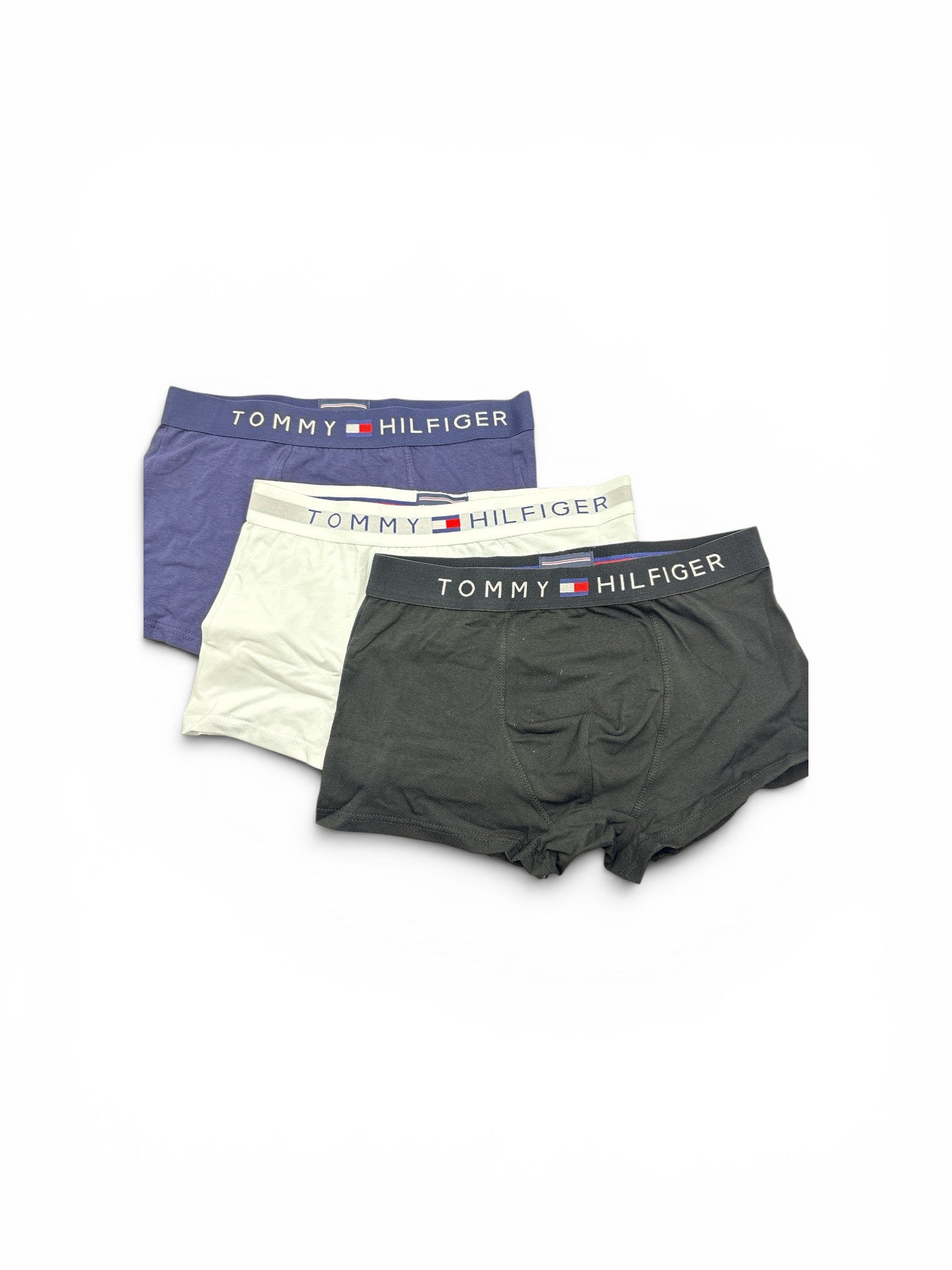 Tommy Hilfiger 3-Pack Logo Waistband Trunks - Navy / White / Black