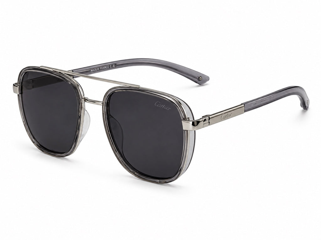 Cartier Navigator Sunglasses - Transparent Smoke / Silver