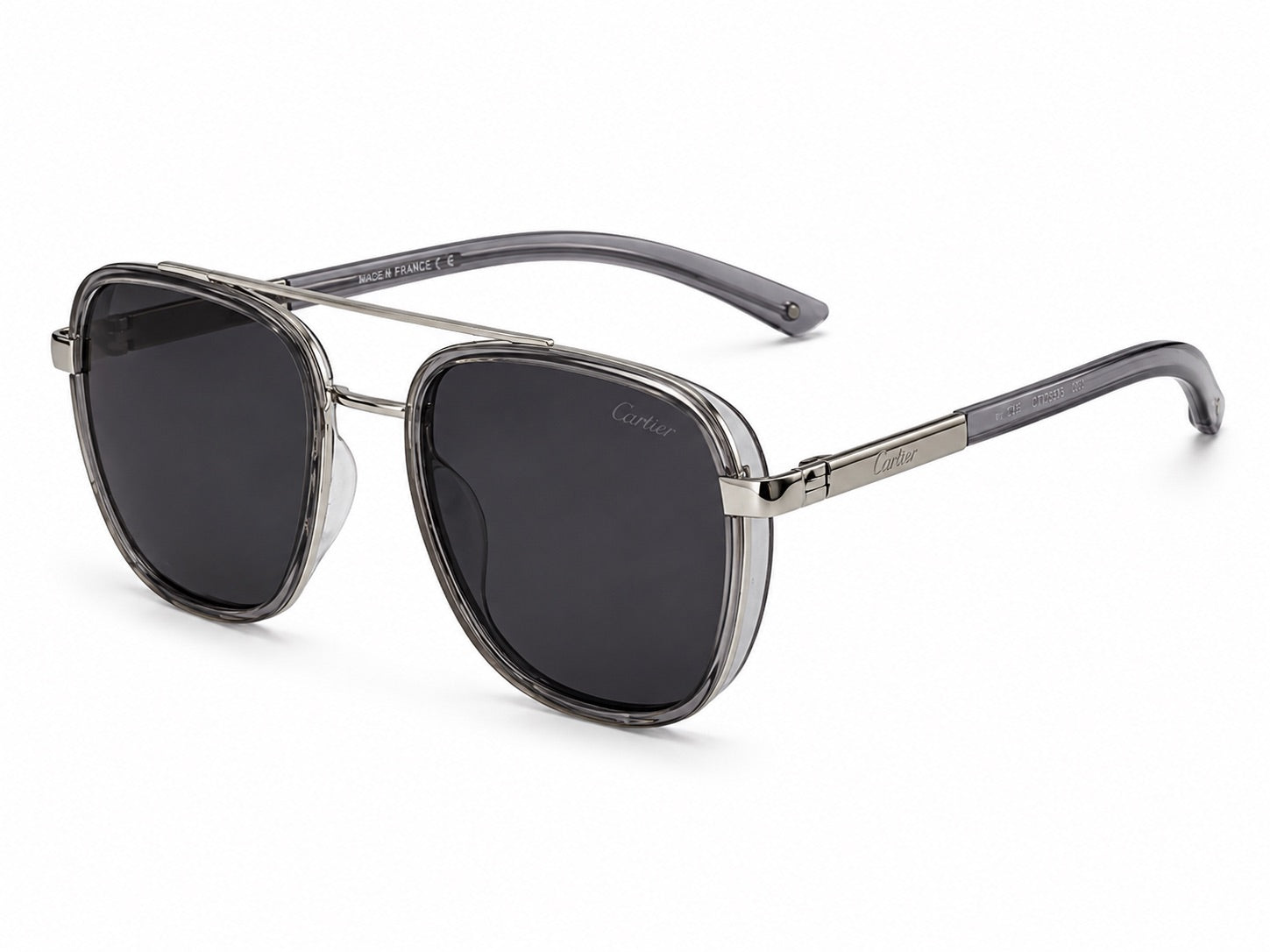 Cartier Navigator Sunglasses - Transparent Smoke / Silver