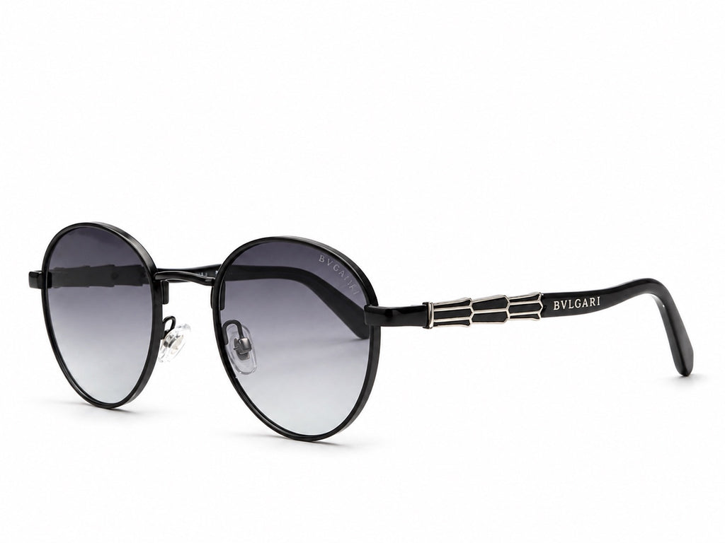 Bvlgari Round Sunglasses - Black / Silver