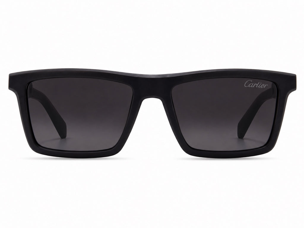 Cartier Rectangle Sunglasses - Matte Black