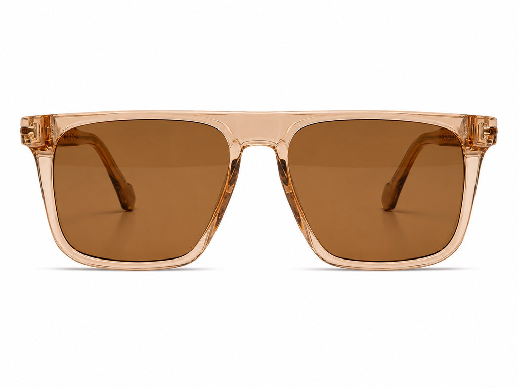Tom Ford Square Sunglasses - Transparent Beige / Brown