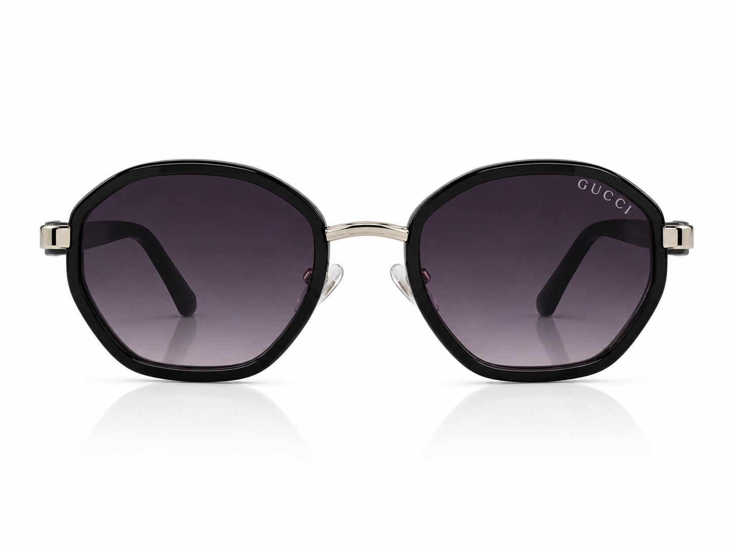 Gucci Geometric Sunglasses - Black / Burgundy