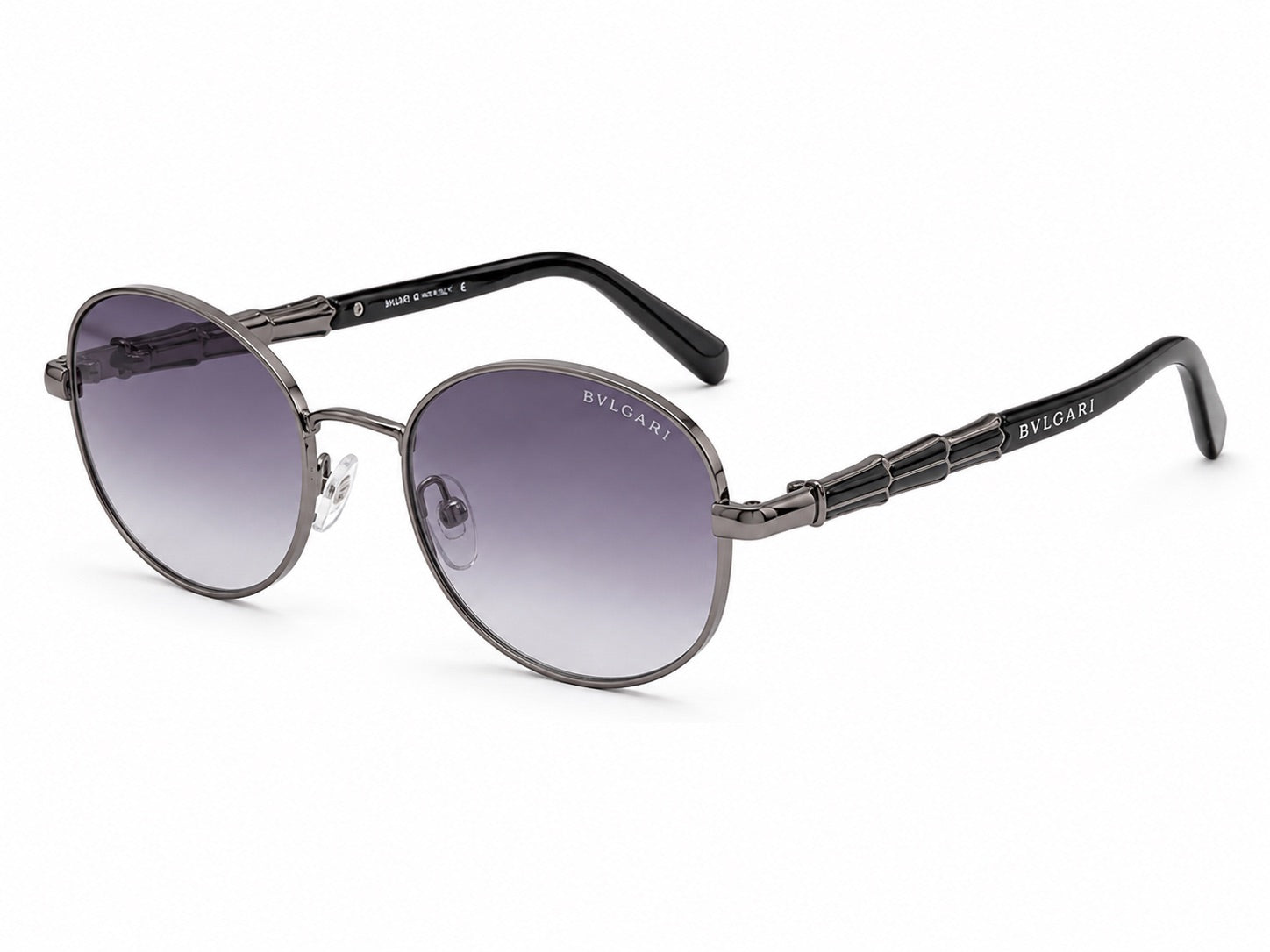 Bvlgari Round Sunglasses - Gunmetal / Purple Gradient