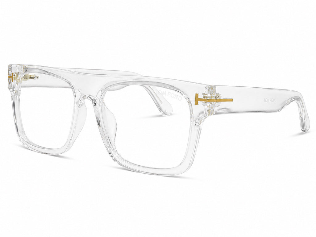 Tom Ford Square Optical Glasses - Clear / Gold
